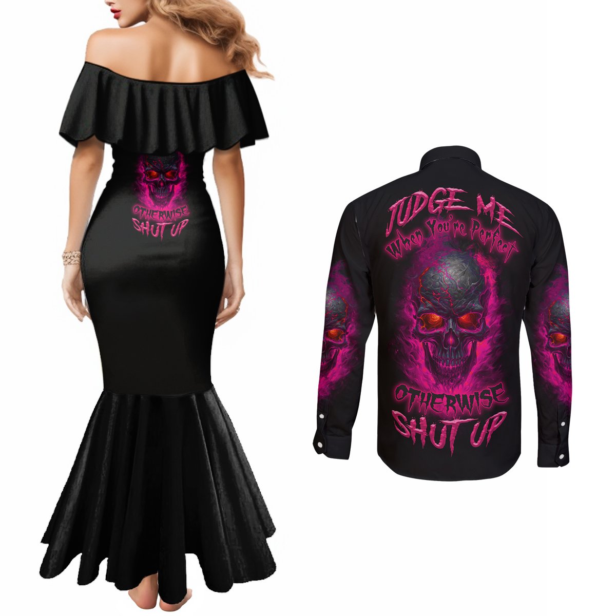 judge-me-when-yours-perfect-otherwise-shut-up-couples-matching-mermaid-dress-and-long-sleeve-button-shirt