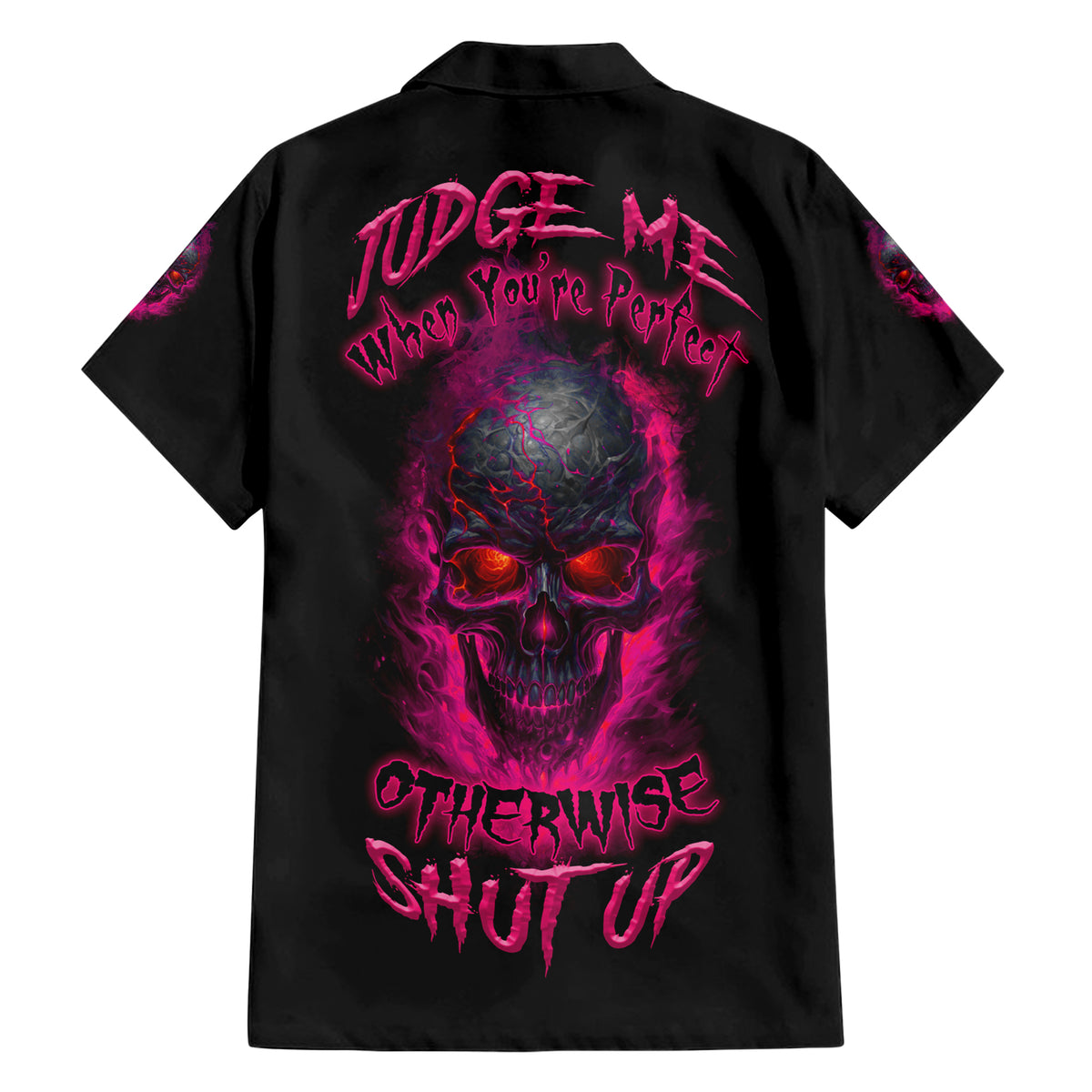 Judge Me When Yours Perfect Otherwise Shut Up Hawaiian Shirt - Wonder Print Shop