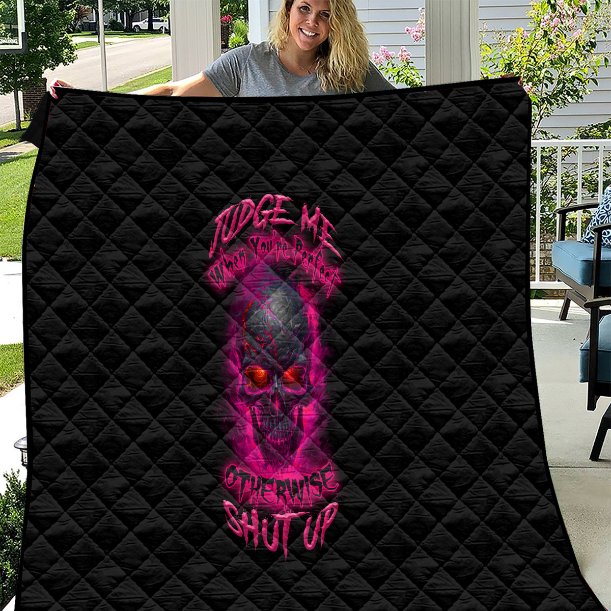 Judge Me When Yours Perfect Otherwise Shut Up Quilt - Wonder Print Shop