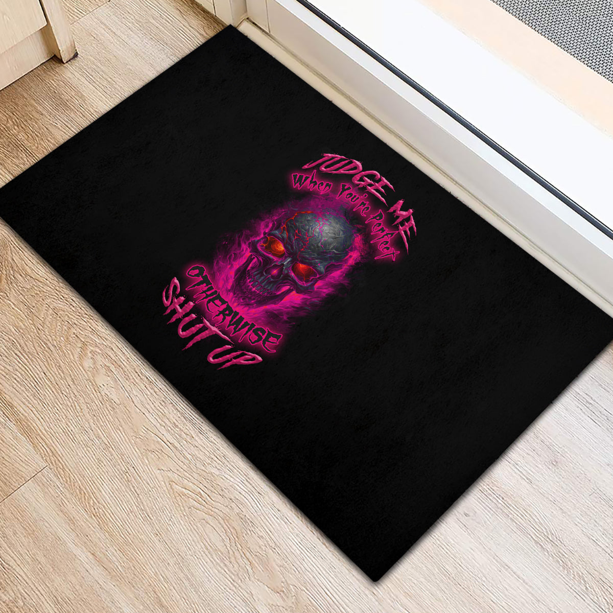 Judge Me When Yours Perfect Otherwise Shut Up Rubber Doormat - Wonder Print Shop
