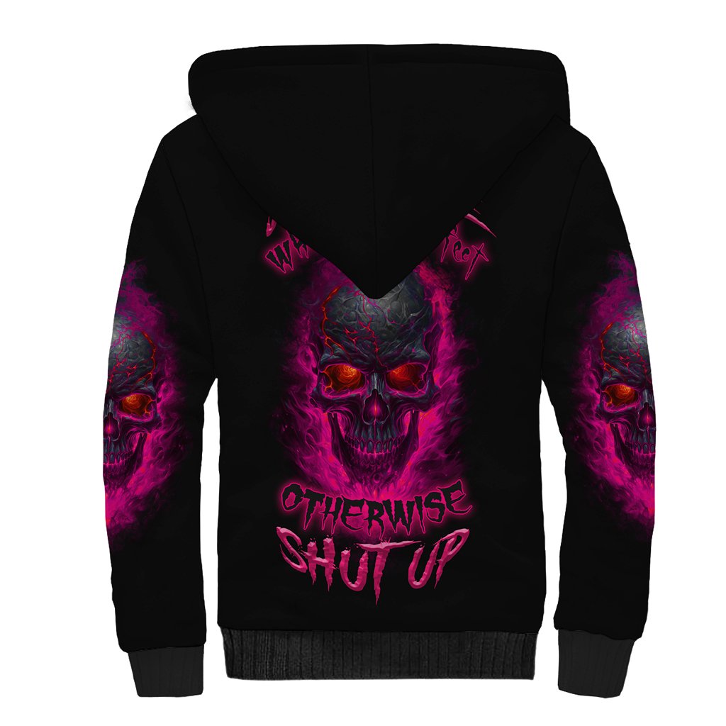 Judge Me When Yours Perfect Otherwise Shut Up Sherpa Hoodie - Wonder Print Shop