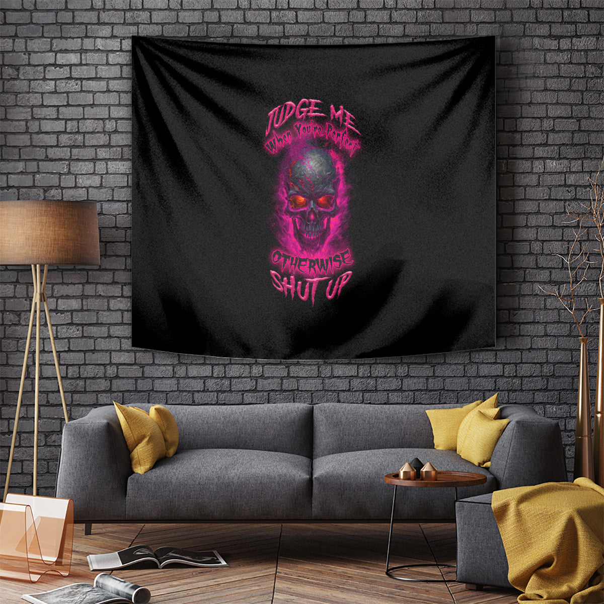 Judge Me When Yours Perfect Otherwise Shut Up Tapestry - Wonder Print Shop