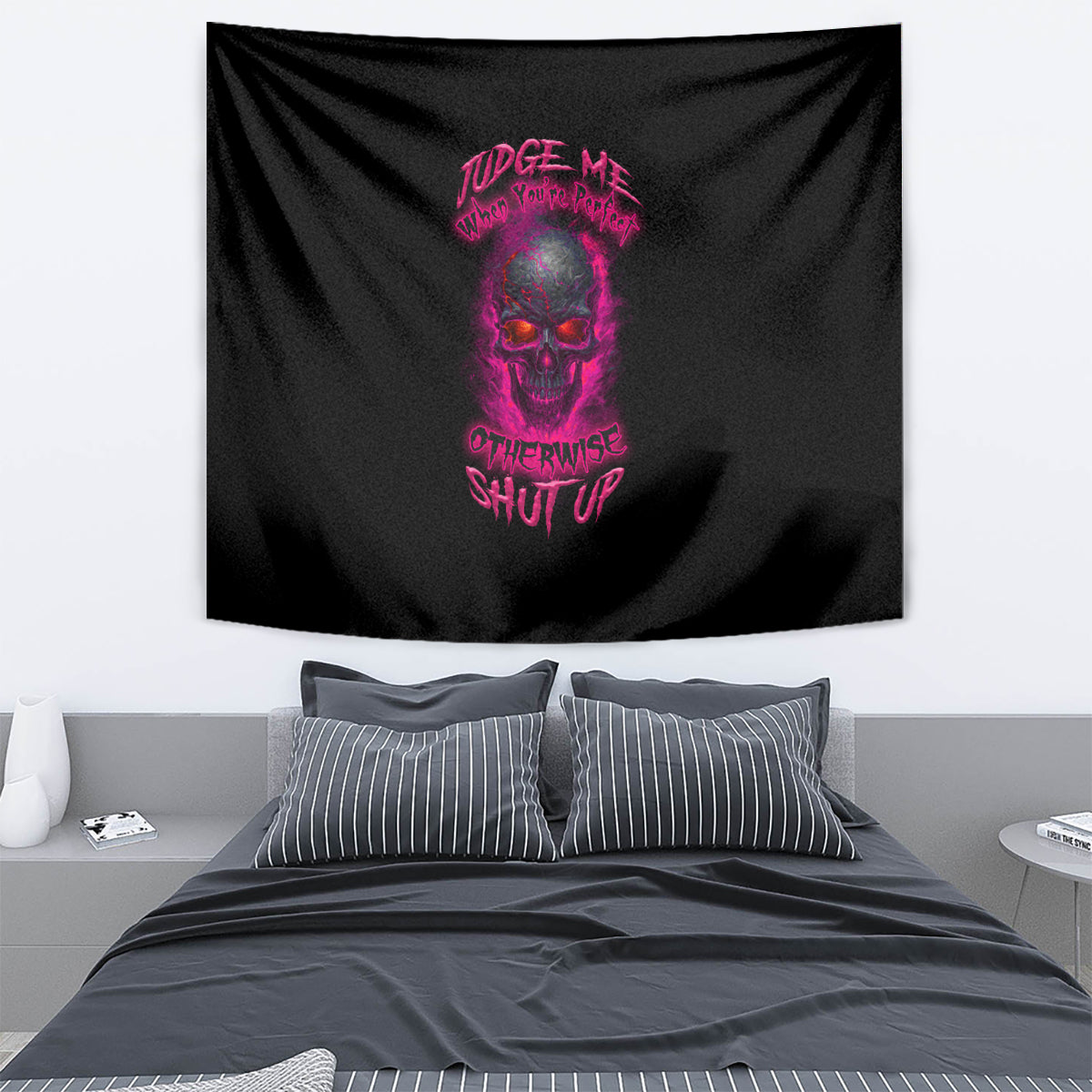 Judge Me When Yours Perfect Otherwise Shut Up Tapestry - Wonder Print Shop