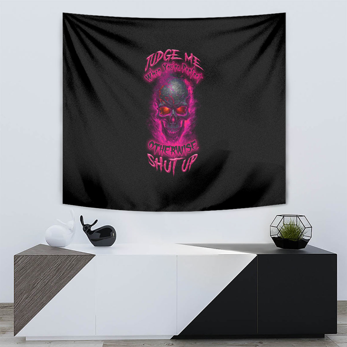 Judge Me When Yours Perfect Otherwise Shut Up Tapestry - Wonder Print Shop