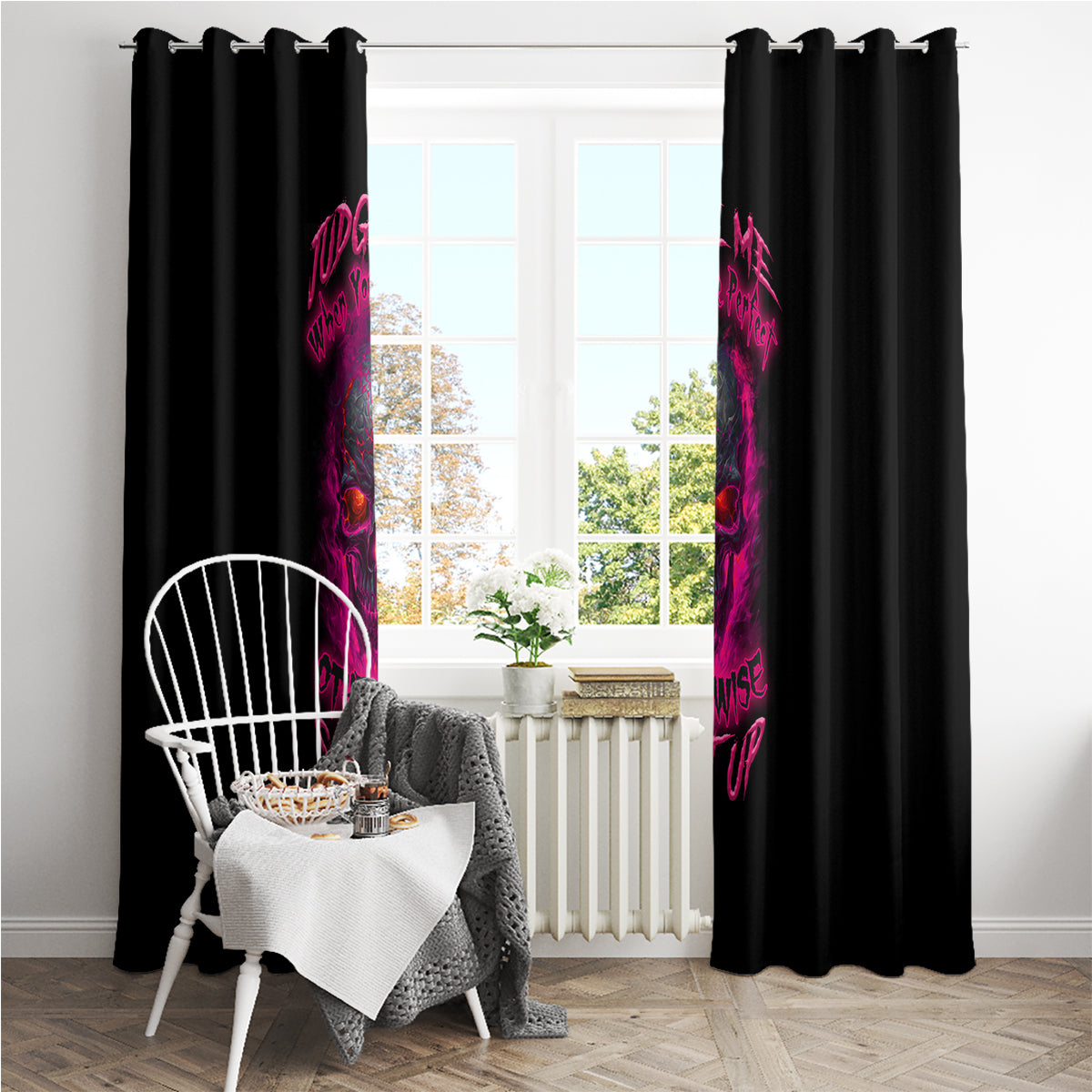 Judge Me When Yours Perfect Otherwise Shut Up Window Curtain - Wonder Print Shop