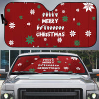 Sign Language Merry Christmas Auto Sun Shade Xmas Holiday Patterns - Wonder Print Shop
