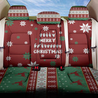 Sign Language Merry Christmas Back Car Seat Cover Xmas Holiday Patterns - Wonder Print Shop
