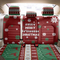Sign Language Merry Christmas Back Car Seat Cover Xmas Holiday Patterns - Wonder Print Shop