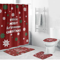 Sign Language Merry Christmas Bathroom Set Xmas Holiday Patterns - Wonder Print Shop