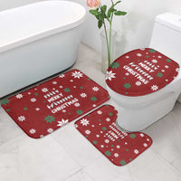 Sign Language Merry Christmas Bathroom Set Xmas Holiday Patterns - Wonder Print Shop