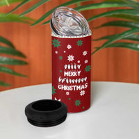 Sign Language Merry Christmas 4 in 1 Can Cooler Tumbler Xmas Holiday Patterns - Wonder Print Shop