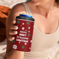 Sign Language Merry Christmas 4 in 1 Can Cooler Tumbler Xmas Holiday Patterns - Wonder Print Shop