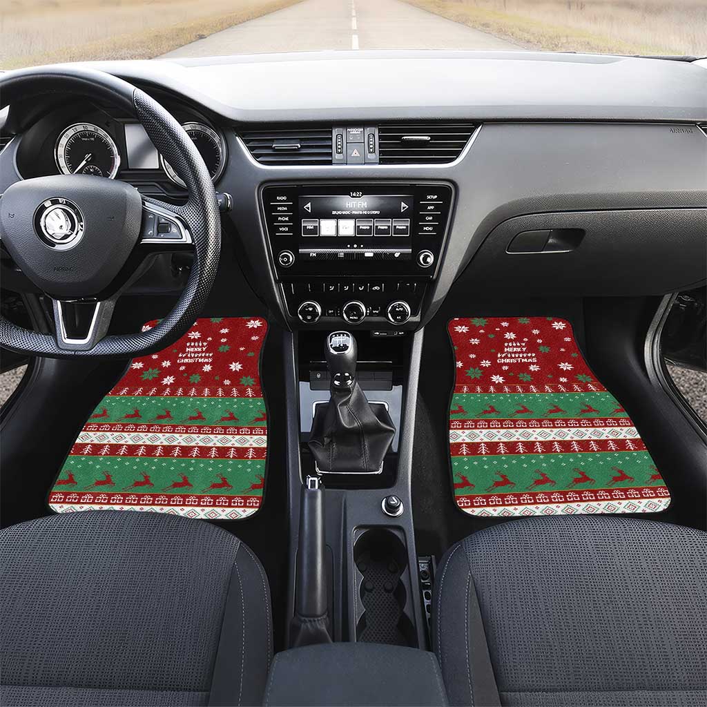 Sign Language Merry Christmas Car Mats Xmas Holiday Patterns - Wonder Print Shop