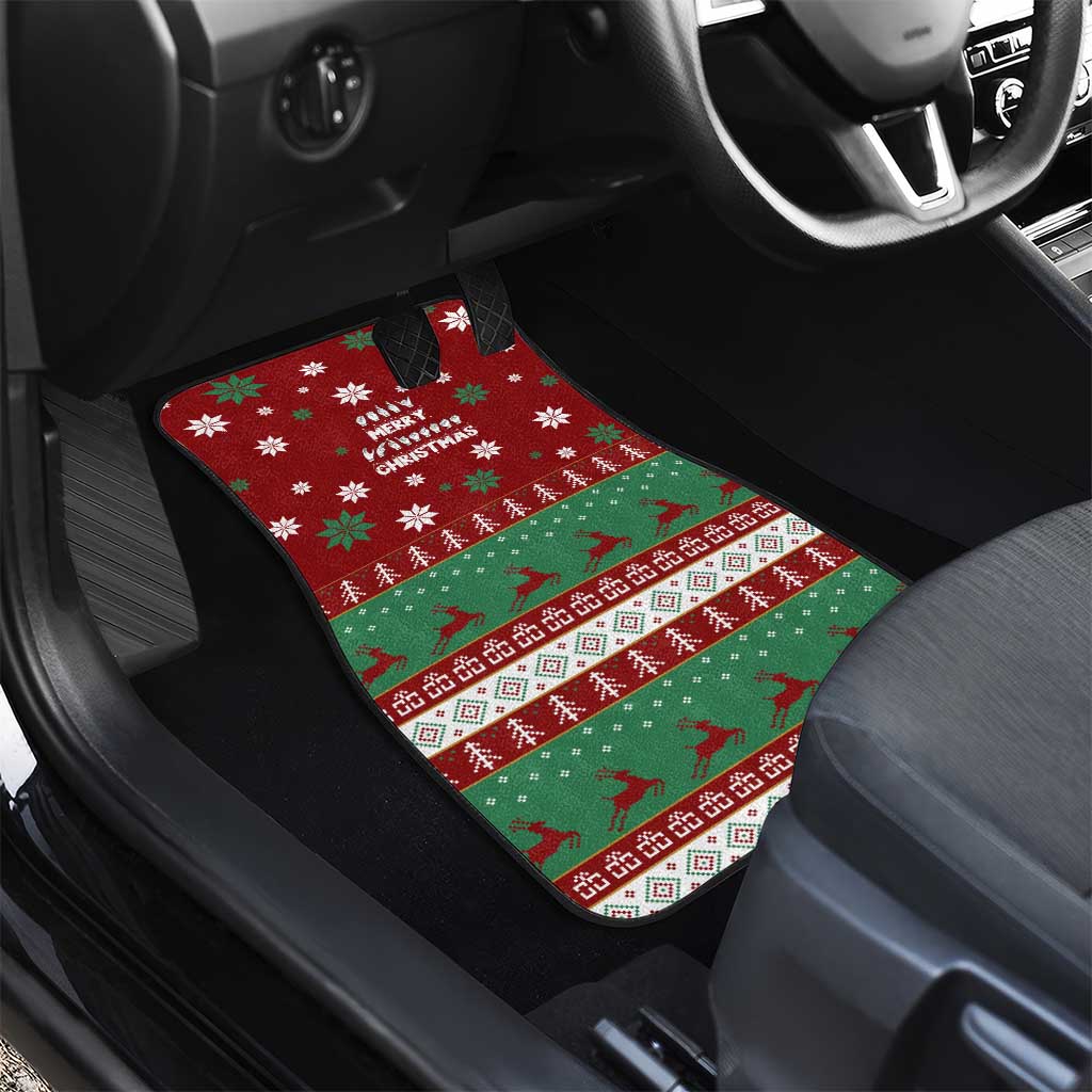 Sign Language Merry Christmas Car Mats Xmas Holiday Patterns - Wonder Print Shop