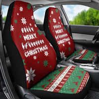 Sign Language Merry Christmas Car Seat Cover Xmas Holiday Patterns - Wonder Print Shop