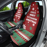 Sign Language Merry Christmas Car Seat Cover Xmas Holiday Patterns - Wonder Print Shop