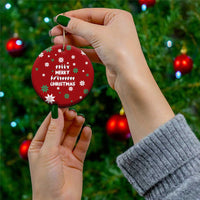 Sign Language Merry Christmas Ceramic Ornament Xmas Holiday Patterns - Wonder Print Shop