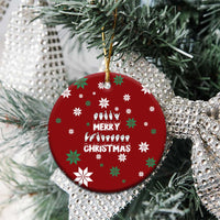 Sign Language Merry Christmas Ceramic Ornament Xmas Holiday Patterns - Wonder Print Shop