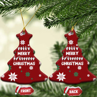 Sign Language Merry Christmas Ceramic Ornament Xmas Holiday Patterns - Wonder Print Shop
