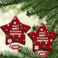 Sign Language Merry Christmas Ceramic Ornament Xmas Holiday Patterns - Wonder Print Shop