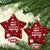 Sign Language Merry Christmas Ceramic Ornament Xmas Holiday Patterns - Wonder Print Shop