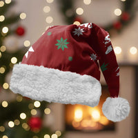 Sign Language Merry Christmas Santa Hat Xmas Holiday Patterns - Wonder Print Shop