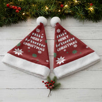 Sign Language Merry Christmas Santa Hat Xmas Holiday Patterns - Wonder Print Shop