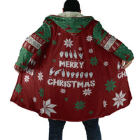 Sign Language Merry Christmas Cloak Xmas Holiday Patterns - Wonder Print Shop