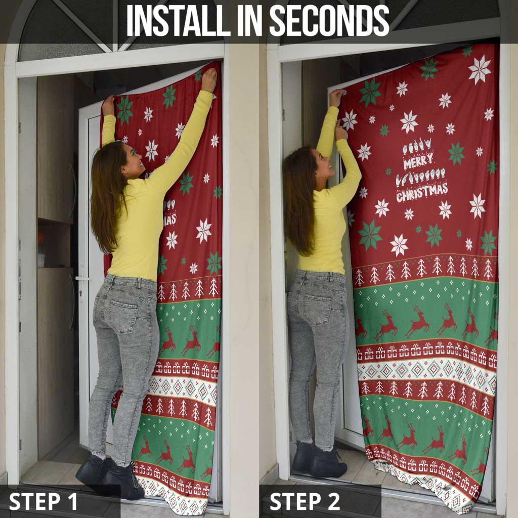 Sign Language Merry Christmas Door Cover Xmas Holiday Patterns - Wonder Print Shop