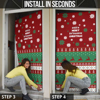 Sign Language Merry Christmas Door Cover Xmas Holiday Patterns - Wonder Print Shop