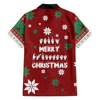 Sign Language Merry Christmas Family Matching Off The Shoulder Long Sleeve Dress and Hawaiian Shirt Xmas Holiday Patterns - Wonder Print Shop