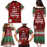 Sign Language Merry Christmas Family Matching Puletasi and Hawaiian Shirt Xmas Holiday Patterns - Wonder Print Shop