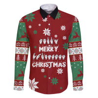 Sign Language Merry Christmas Family Matching Puletasi and Hawaiian Shirt Xmas Holiday Patterns - Wonder Print Shop