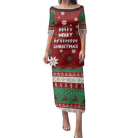 Sign Language Merry Christmas Family Matching Puletasi and Hawaiian Shirt Xmas Holiday Patterns - Wonder Print Shop