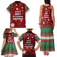 Sign Language Merry Christmas Family Matching Tank Maxi Dress and Hawaiian Shirt Xmas Holiday Patterns - Wonder Print Shop