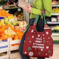 Sign Language Merry Christmas Grocery Bag Xmas Holiday Patterns - Wonder Print Shop