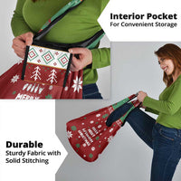Sign Language Merry Christmas Grocery Bag Xmas Holiday Patterns - Wonder Print Shop