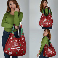 Sign Language Merry Christmas Grocery Bag Xmas Holiday Patterns - Wonder Print Shop