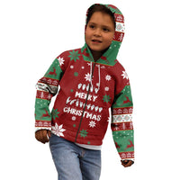Sign Language Merry Christmas Kid Hoodie Xmas Holiday Patterns - Wonder Print Shop