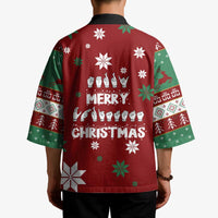 Sign Language Merry Christmas Kimono Xmas Holiday Patterns - Wonder Print Shop