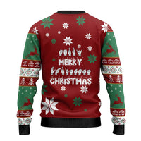 Sign Language Merry Christmas Ugly Christmas Sweater Xmas Holiday Patterns - Wonder Print Shop