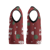 Sign Language Merry Christmas Knitted V-Neck Vest Xmas Holiday Patterns - Wonder Print Shop