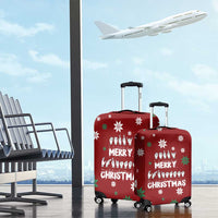Sign Language Merry Christmas Luggage Cover Xmas Holiday Patterns - Wonder Print Shop