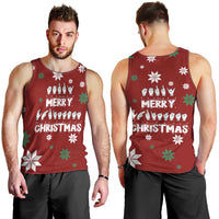 Sign Language Merry Christmas Men Tank Top Xmas Holiday Patterns - Wonder Print Shop