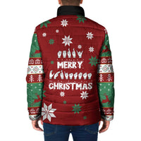 Sign Language Merry Christmas Padded Jacket Xmas Holiday Patterns - Wonder Print Shop
