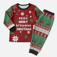Sign Language Merry Christmas Pajama Set Xmas Holiday Patterns - Wonder Print Shop