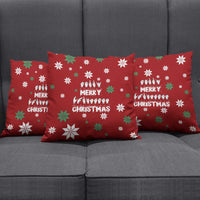 Sign Language Merry Christmas Pillow Cover Xmas Holiday Patterns - Wonder Print Shop
