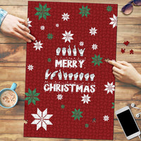 Sign Language Merry Christmas Puzzle Xmas Holiday Patterns - Wonder Print Shop