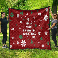 Sign Language Merry Christmas Quilt Xmas Holiday Patterns - Wonder Print Shop