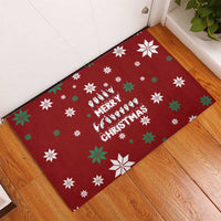 Sign Language Merry Christmas Rubber Doormat Xmas Holiday Patterns - Wonder Print Shop